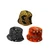 Set of 3 Reversible Kitenge Print Bucket Hats - ASSORTED