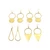 Set of 4 Kenyan Brass Earrings - Set A