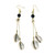 Double Cowrie Brass Dangle Earrings