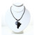 Africa Pendant Necklace: Solid Black