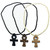 Beaded Wood Gye Nyame Ankh Necklace