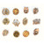 Set Of 12 Wooden Adinkra Earrings - ASTD