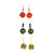 Set Of 3 Cowskin Painted Earrings: ASSRT