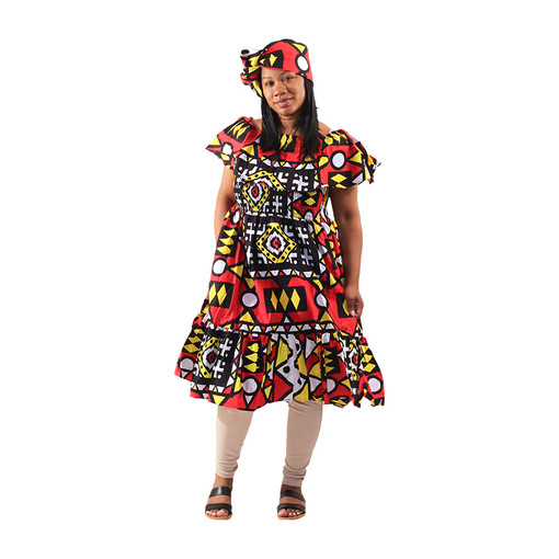 a line african print dress Madara African Print Ankara dress  Nyeti