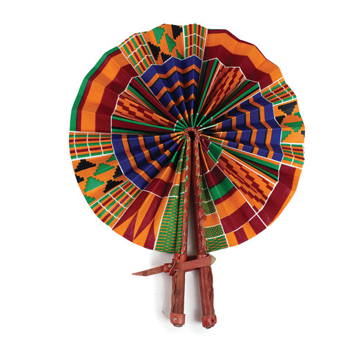 Buy Kenyan Kente Folding Fan: Style-1