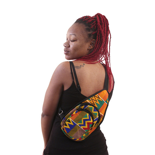 Kente Print Small Crossbody Bag