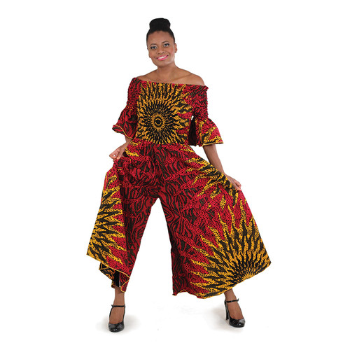 Buy Red Sun Off-Shoulder Jumpsuit