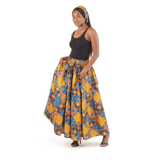 Floral Patchwork Long Skirt