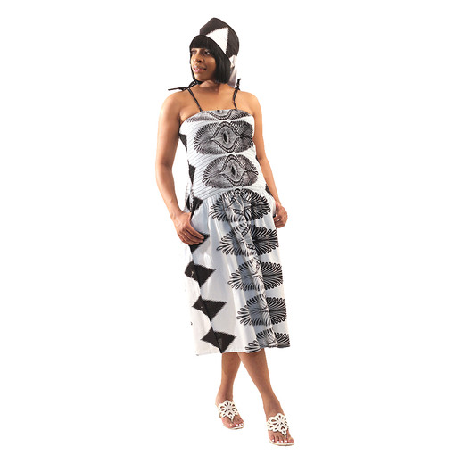 Buy White Peacock Print Summer Stretch Dress