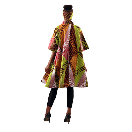 Buy Lime/Orange Geometric Print Smock