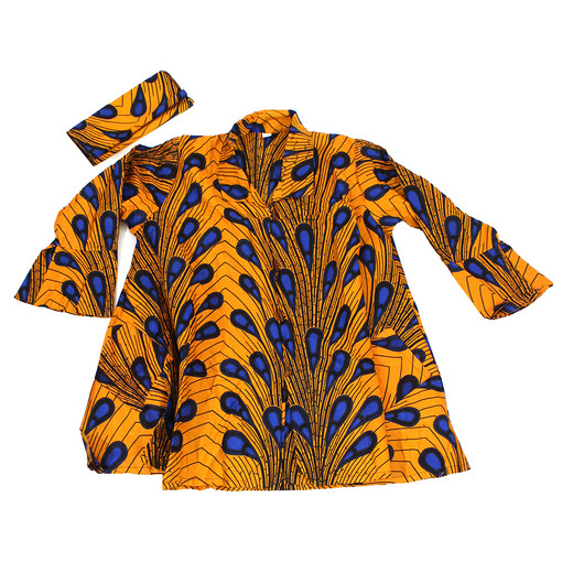 Umbrella Jacket: Orange Peacock