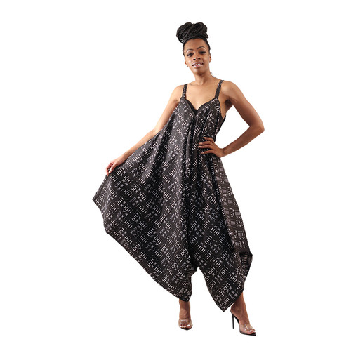 Buy Black Mud Print Palazzo Jumpsuit - B