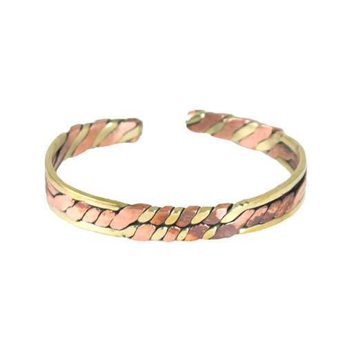 2-Tone Chain Cuff: Copper/Brass