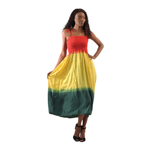 Buy Sleeveless Long Rasta Dress