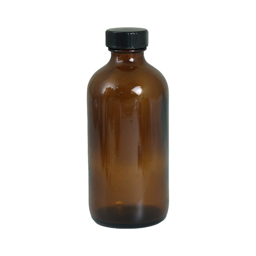 8 oz. Amber Glass Bottle - Set Of 6