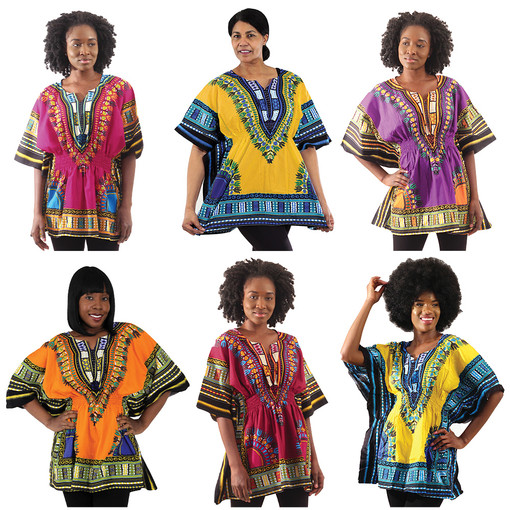 Buy Set Of 6 Traditional Elastic Dashikis