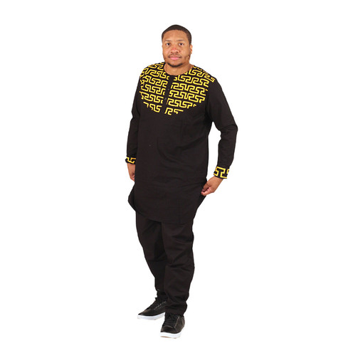 Gold Embroidered Pants Set - Africa Imports