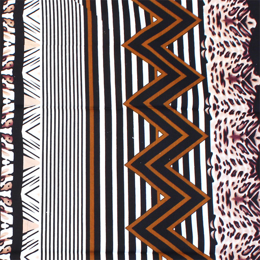 Cheetah Print Striped Fabric: 6 Yds
