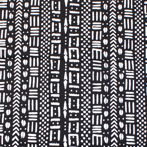 Mud Print Cowrie Shell Fabric: 6 Yds