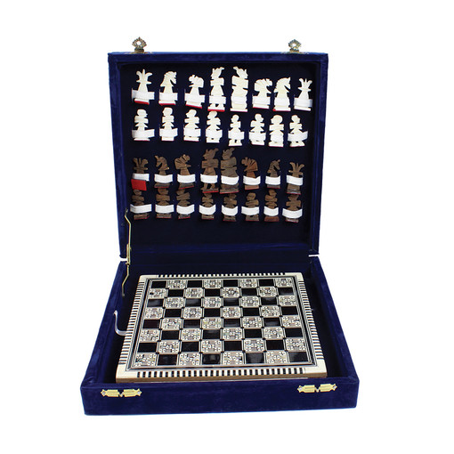 Egyptian Mother Of Pearl Chess Set - SM