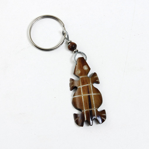 Set Of 12 African Bone Turtle Key Chains