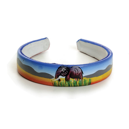 Leather Hair Band: African Elephant