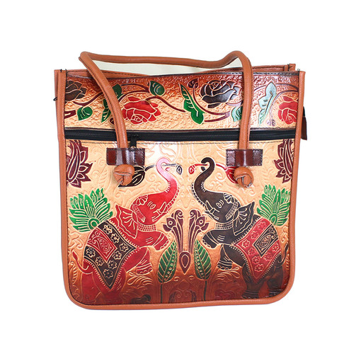 Leather Elephant Handbag