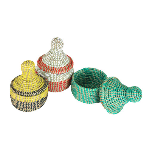 Senegalese Basket With Lid - ASSORTED