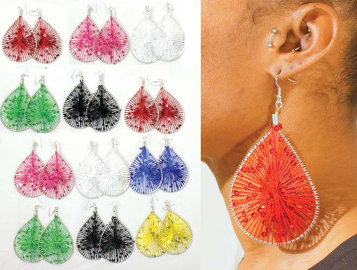 Set Of 12 Peacock Fashion Earrings