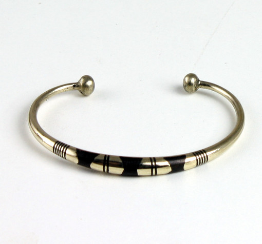 Tuareg Bracelet - Round Black-Bar