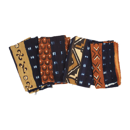 Buy Indigo Multi-Strip Mud Cloth Bambara