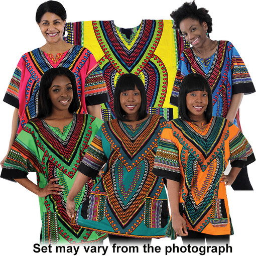 Buy Set Of 6 Heart Of Africa Dashikis