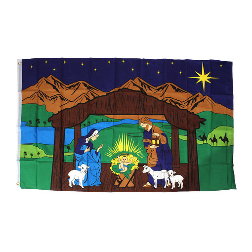 Nativity Scene Flag (3' x 5')
