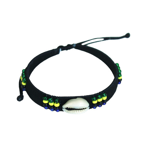 Set Of 6 Kenyan Rasta Threaded Cowry Shell Bracelets