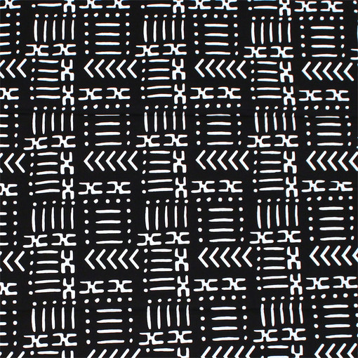 Blk/Wht Mud Print Fabric 6 Yd