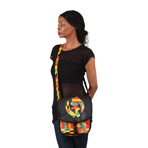 Kente Gye Nyame Crossbody Bag