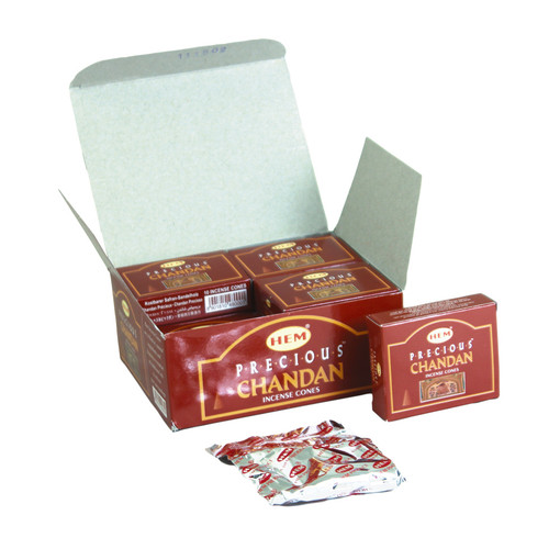 HEM: Precious Chandan Incense Cones (12 Pack Box)