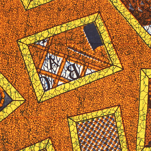 Orange African Print Fabric 12 Yards | Africa Imports