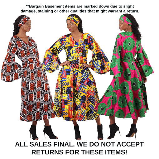 Set of 3 Bargain Zari Print Wrap Dresses - ASSORTED