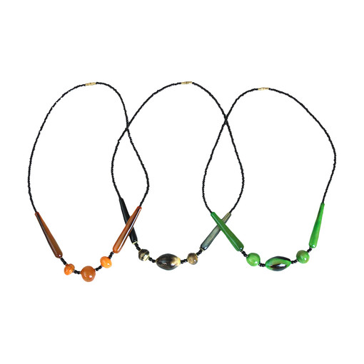 Set of 3 Assorted Kenyan Horn Necklaces