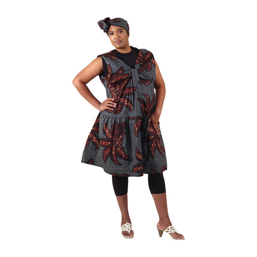 Set of 3 Zahra Sleeveless African Print Midi Dresses - ASSORTED