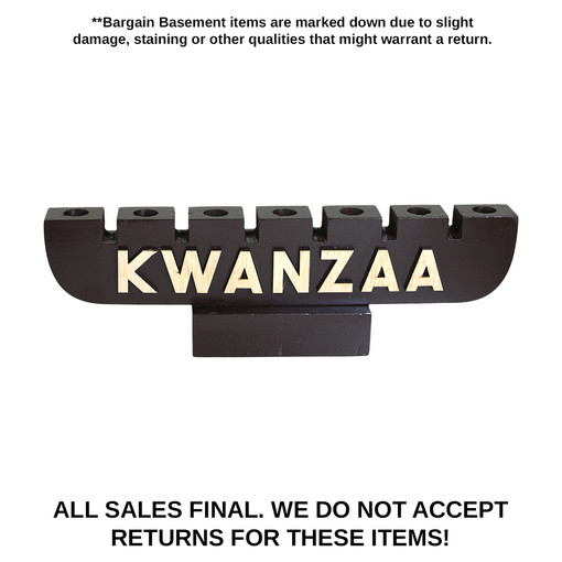 DAMAGED Brown "KWANZAA" Kinara