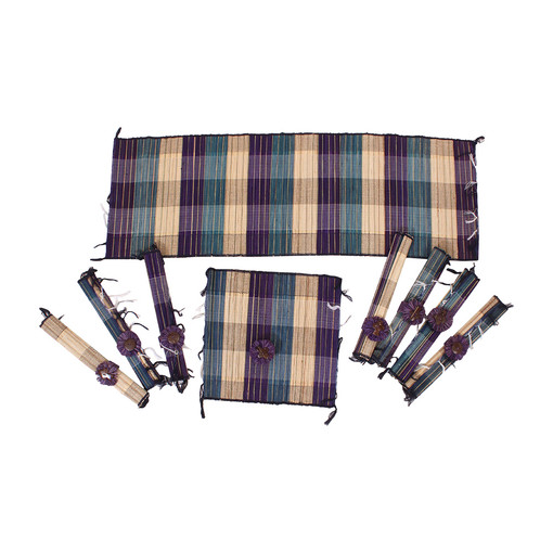 Raffia Set From Madagascar - 8 Placemats and Table Runner