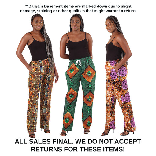BB Set of 3 African Print Drawstring Pants - ASSORTED