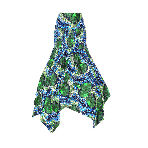 Ankara Print Sleeveless Smocked Dress - ONE SIZE