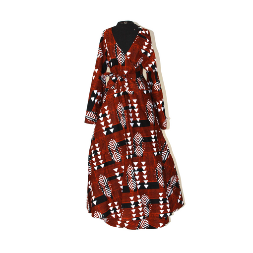 Ankara Print Elegance Wrap Dress