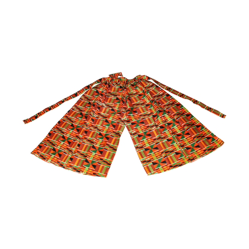 C-WK685 Ankara Print Queen's Plazzo Pants FREE SIZE Style A - floor shot