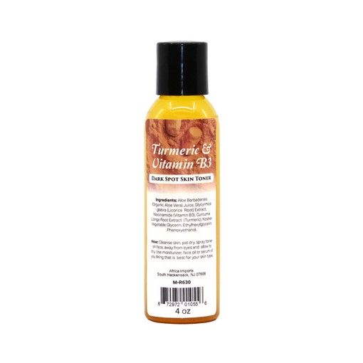 Turmeric & Vitamin B3 Dark Spot Skin Toner – 4 oz.
