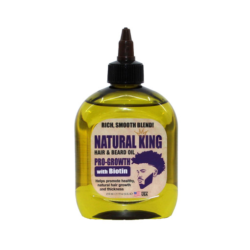 Natural King: Rich & Smooth Biotin Pro-Growth Hair & Beard Oil - 210 mL (7.1 oz)