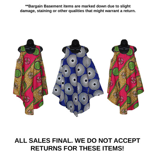 Set of 3 Ankara Print Umbrella Dresses - ASSORTED